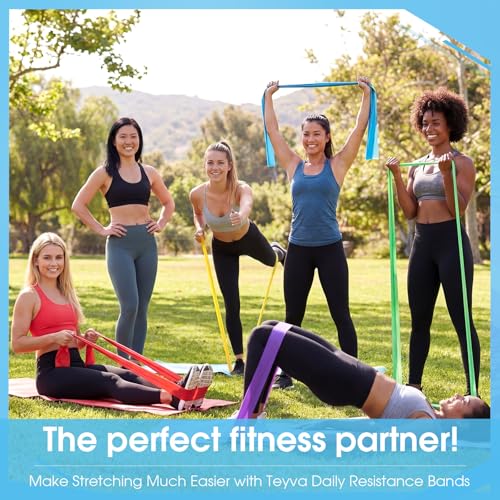50 Pcs Bulk Yoga Resistance Bands Set for Working Out, Professional Exercise Elastic Stretch Bands with Storage Bag, for Fitness Yoga Pilates Strength Training, Physical Home Gym