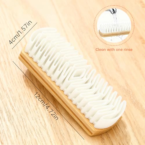 Suede Shoe Brush and Eraser Set, 2025 New Suede Cleaning Brush for Shoes, Bags, Jackets, and Sofas, Wooden Handle Suede Shoe Cleaner, Soft Brush and Stain Eraser for Easy Care (2 Pack)