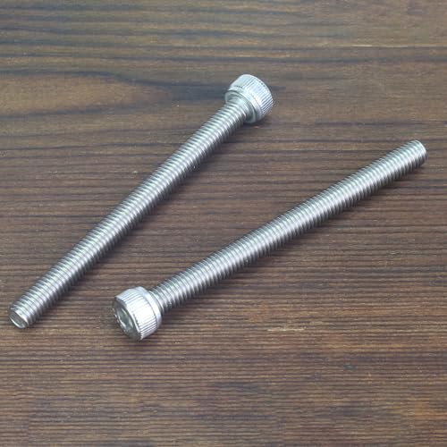 HELIFOUNER 20 Pieces M5 x 60mm, Thread Pitch 0.8mm, 304 Stainless Steel (18-8) Hex Socket Head Cap Screws, Fully Threaded - size: M5 x 60mm