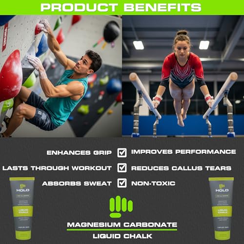 HOLD Liquid Sports Chalk for Climbing, Weightlifting, Gymnastics & Powerlifting – No Additives, Non-Toxic, Sweat-Resistant, Strong Grip Performance - style: Citrus scented