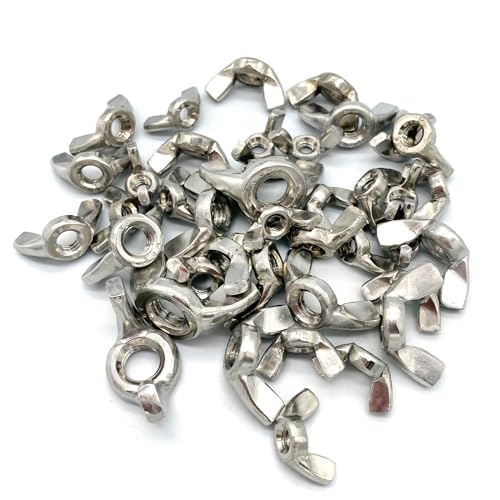 40 Pcs 4 Sizes 3/8,5/16",1/4",3/16"(10#), Wingnuts, 304 Stainless Steel Wing Nuts Fasteners Parts Butterfly Nut, Hand Twist Tighten Hardware Nuts Butterfly Wing-Nut Assorted Kit - size: 304 Stainless Steel-4 Sizes-40Pcs