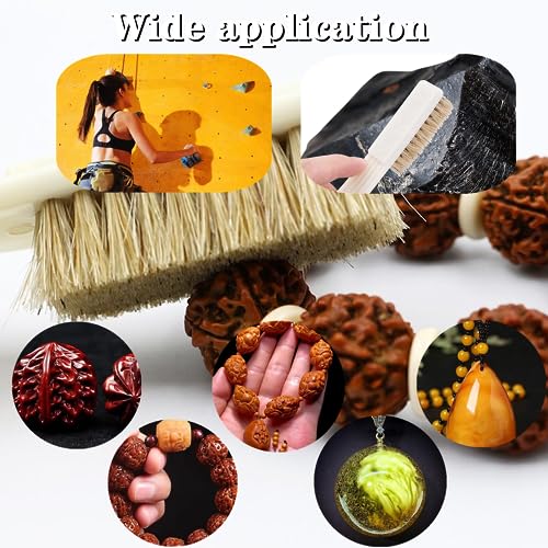 4 PCS Climbing Brush Sturdy Bouldering Brush Climbing Holds Climbing and Bouldering Brush Boar's Hair Bristles Sturdy Handle Bouldering Chalk Brush for Indoor Rock Climbing Outdoor Mountain Climbing