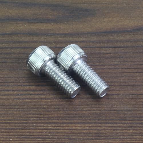 HELIFOUNER 50 Pieces M5 x 12mm, Thread Pitch 0.8mm, 304 Stainless Steel (18-8) Hex Socket Head Cap Screws, Fully Threaded - size: M5 x 12mm