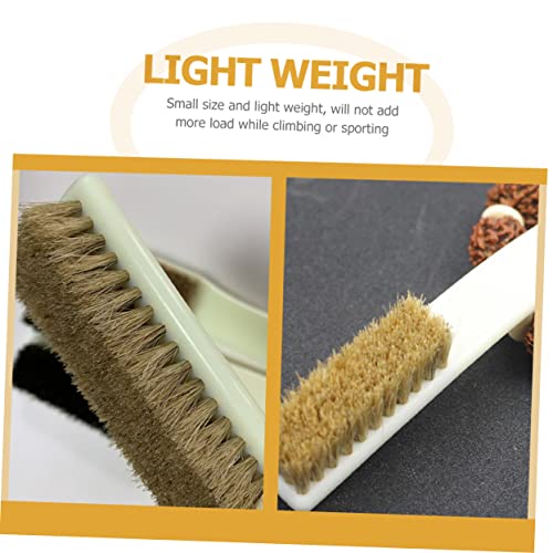 2pcs Climbing Brush for Rock Climbing Bouldering Reusable Boars Hair Cleaning Brush for Outdoor Sports Sturdy Handle for Rocks Stones