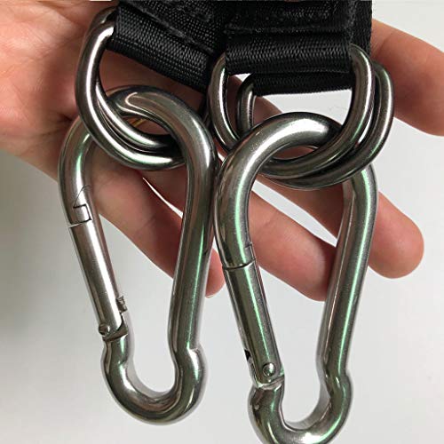 Tree Swing Straps, 1 PCS 25cm / 9.8inches Heavy Duty Hanging Kit with Carabiner, Holds 220 lbs, Perfect for Swing Seat, Hammock, Plank - color: 1pack 25cm straps with Carabiner
