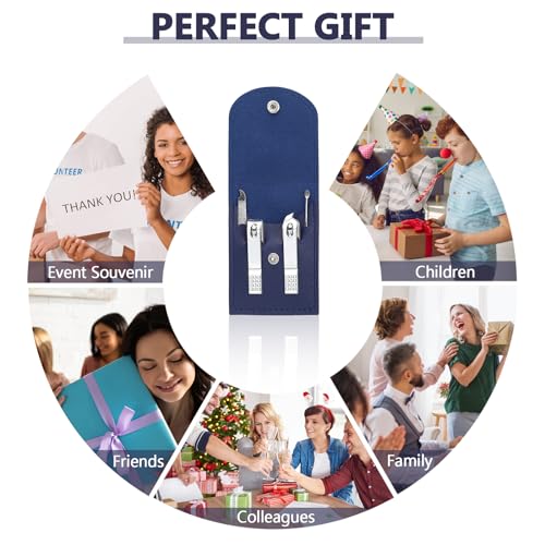 Geosar 12 Sets Manicure Gifts Bulk Nail Clippers Pedicure Kit Stainless Steel Professional Pedicure Grooming Kits Nail Care Tools with Travel Case for Women Men Hand Foot Birthday(Dark Blue) - color: Dark Blue