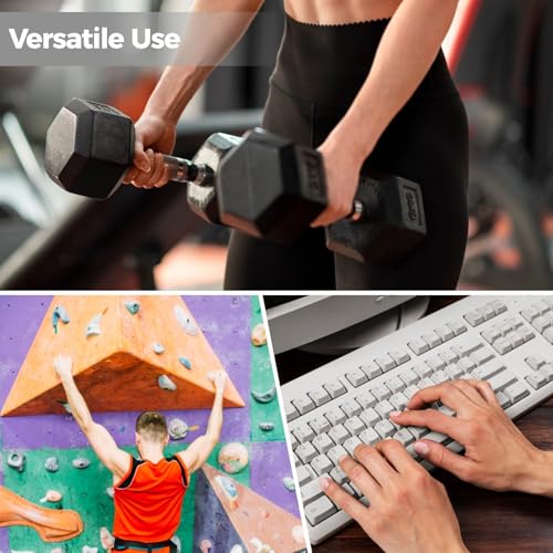 Finger Strengthener Hand Grip Exerciser with 30 Silicone Bands, Adjustable 40, 60, and 75 lbs Resistance, Finger Stretcher for Rock Climbing and Injury Rehabilitation, Hand Strength Training Equipment