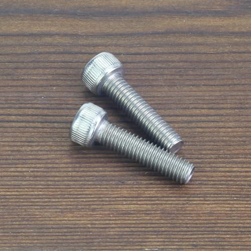 HELIFOUNER 50 Pieces M5 x 20mm, Thread Pitch 0.8mm, 304 Stainless Steel (18-8) Hex Socket Head Cap Screws, Fully Threaded - size: M5 x 20mm