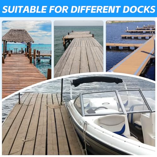 5 Pack Dock Edging Side Gard, 10 Feet Dock Guard with Heavy Wall Sections for Greater Protection – Commercial Grade Double Molded Material (White) - color: 10 Feet White, style: Right angle 5pack
