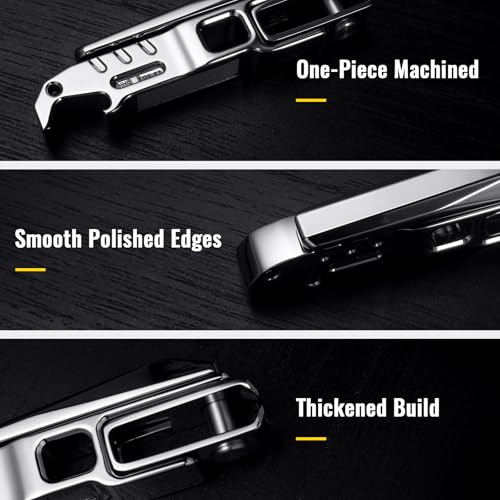 Heavy Duty Nail Clipper for Thick Nails, Built-in Nail File & Bottle Opener | Sturdy Zinc Alloy Body, Sharp 5cr Steel Wide Blade, Anti-Slip Grip, Clean Cut Thick Nails For Daily Travel