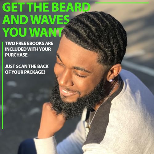 GROW Beard Brush & 360 Wave Brush for Men - Natural Boar Bristle For Fuller, Thicker Hair, Beard & Mustache - Premium Full-Size to Exfoliate, Strengthen Hair, Stimulate & Boost Growth - size: XL Brush