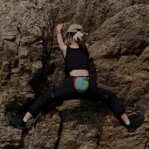 Gym Chalk Bag Waterproof Refillable Pouch | Rock Climbing Storage Pockets Outdoor Gear for Weightlifting Disc Golf Gymnastics Outdoor Adventure Weightlifters Climbers