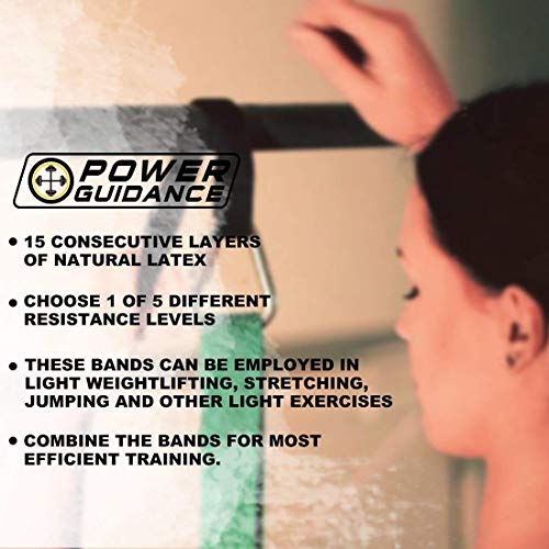 POWER GUIDANCE Pull Up Assist Bands - Heavy Duty Resistance Band, Mobility & Powerlifting Exercise Bands, Perfect for Body Stretching, Powerlifting, Resistance Training