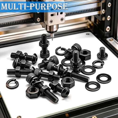 mxuteuk 1016PCS M2.5 Screws Kits,M2.5×4/6/8/10/12/16/20/25mm M2.5 Bolts,12.9 Alloy Steel M2.5 Hex Socket Head Bolts Nuts Washers Set Suitable for 3D Printer,DIY - size: 1016PCS M2.5, style: Hex Socket Head