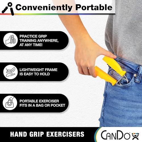 CanDo Ergonomic Hand Grip - color: Blue, size: Heavy - 24 lb