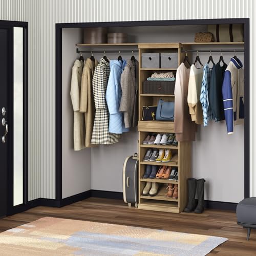 ClosetMaid Modular Storage Stackable Shoe Shelf Unit, Sand - color: Sand