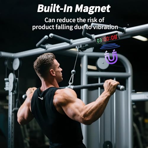 Portable Gym Timer Clock with Powerful Battery, Workout Timer for Home Gym with Brightness Adjustable for Countdown/Up/Stopwatch/HIIT, Digital Gym Stopwatch for Gym/Garage/Boxing/Fitness - style: 1 inch-Black