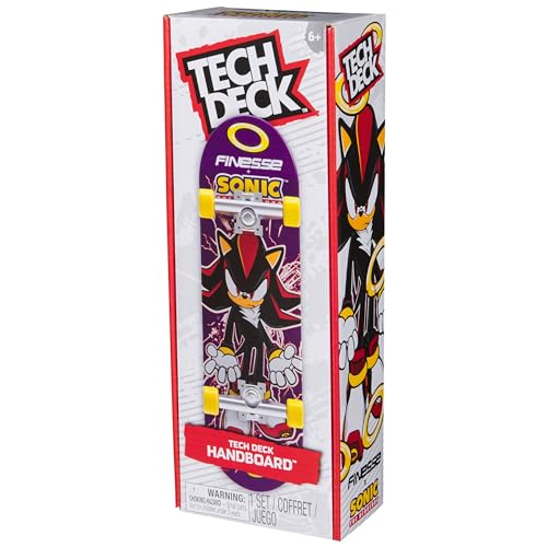 TECH DECK, Finesse X Sonic The Hedgehog Handboard; Authentic Mini Skateboards, Kids Toys for Boys & Girls, Ages 6 and up (Hands Use Only) - style: Finesse x Sonic The Hedgehog