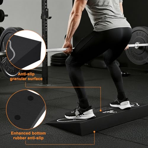 UNMERA Squat Wedge Block Non-Slip Heel Elevated Training | Improves squat form, mobility, and strength. Ideal for weightlifting and deadlifts.