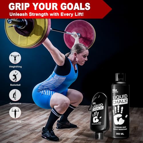 Liquid Chalk 2 oz & 12 oz, Mess-Free Gym Chalk for Lifting | Pro Grade, Quick-Drying Grip for Weightlifting, Gymnastics, Rock Climbing & Dancing - style: 2 oz - 4 Pack
