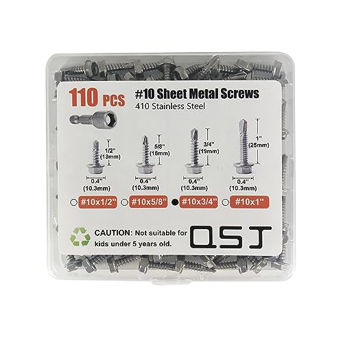 Sheet Metal Screws,Hex #10x3/4‘’(110) | Metal Fastener - color: Hex #10x3/4‘’(110)