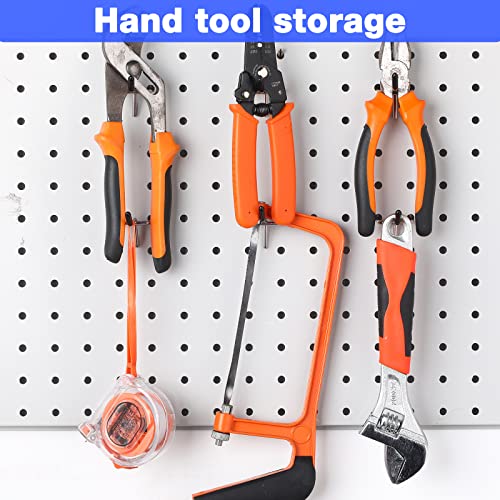 Moxweyeni 100 Pcs Pegboard Hooks Peg Board Organizer Accessories Holders Hanging Stainless Steel Display Wall Hooks for 1/8 and 1/4 Pegboard Wall for Garage Storage Tools(2 Inch) - size: 2 Inch