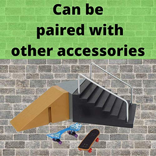 Jectse Skate Park Fingerboard, Ramp Parts Track Kids Toys Mini Skateboard for Children, with ABS Plastic Non Materials, Easy to Customize and Merge with Other Kits (F)