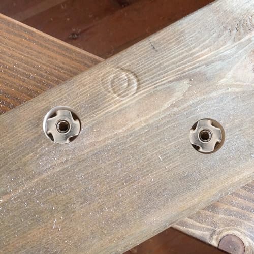 M5 T-Nut, Barrel Length 7mm, 304 Stainless Steel Threaded Insert, 4-Pronged Tee Nut for Wood, Rock Climbing Holds, Cabinetry, Furniture, 25 PCS - size: M5