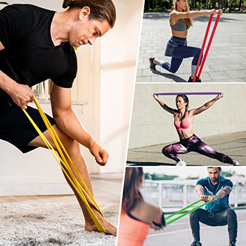 Resistance Bands Set, Pull Up Assist Bands - Stretch Resistance Band - Mobility Band Powerlifting Exercise Bands for Resistance Training, Physical Therapy, Home Workouts - color: Multicolor