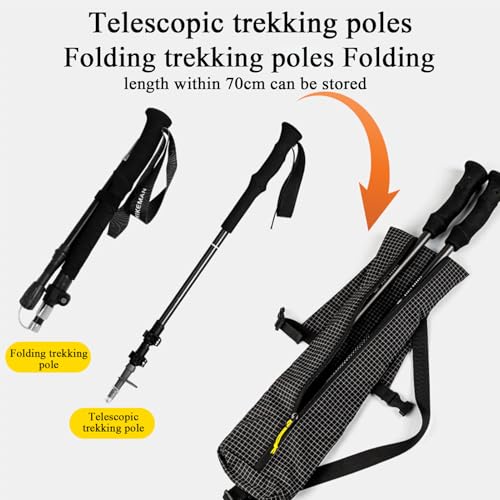 Trekking Pole Carrying Bag Adjustable Shoulder Strap Design Waterproof | Portable Lightweight Multi-Functional for Mountaining Backpacking Camping