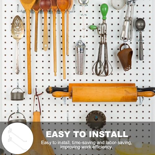 50pcs 15cm Plastic Pegboard Hooks for Tool Hanging Board, Garage Wall Hooks and Pegboard Organizer Accessories for Workshop and Store Display