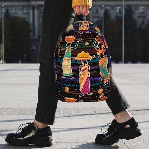 African Tribes Laptop Backpack African Art Backpack Bag With Adjustable Shoulder Straps - color: African Tribe _I1001