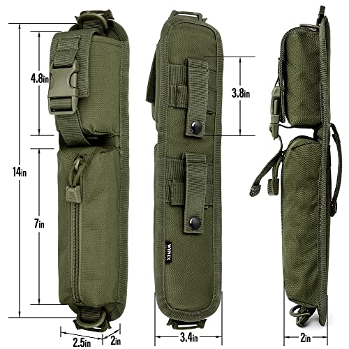 WYNEX Tactical Molle Accessory Pouch, Backpack Shoulder Strap Bag Shoulder Tape Additional Bag Multifunctional Hunting Tools Pouch - color: Army Green - 1 Pack