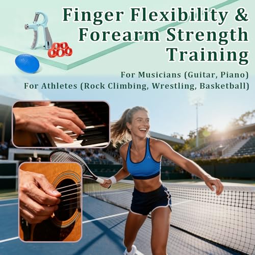 Grip Strength Trainer Kit Adjustable 10-132Lbs Hand Exerciser Counter | Forearm Strengthener, Finger Stretcher, Stress Ball and Bag for Grip Recovery, Wrist Training, Rehab, Climbers and Musicians - color: Green
