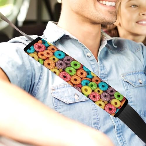 2PCS Breathable Car Seat Belt Pad for Elderly Support, Stroller Pushchair High Chair, Food Fruit Hoops Cereal Seat Belt Cushion, Anti-Slip Pad - color: Pattern 967