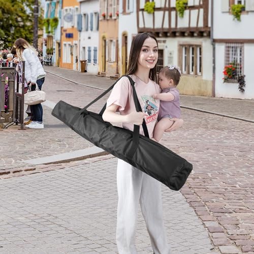 COOLBEBE 45 Inch Tripod Carrying Case - 45x7x7 Inch Storage Bag for Light Stands, Fishing Rods, Tent Poles, and Camera Gear, Water Resistant, Black - size: 45"x 7"x 7"