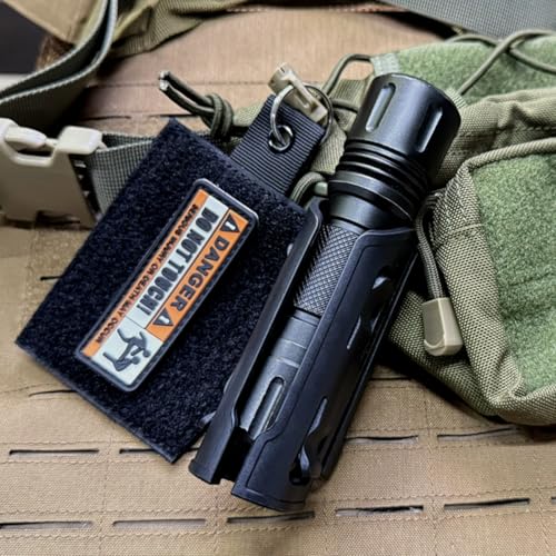 Quick Draw Tactical Flashlight Holster, Rotatable Tactical Molle Light Holder for Duty Belt