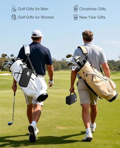 Rhino Valley Golf Glove Holder Case, Golf Accessories Organizer Bag with Glove Shaper for Phone, Gloves, Balls, Tees, Markers, Divot & Repair Tools, Gifts for Golfers Men Women - style: Golf Glove Case- Black