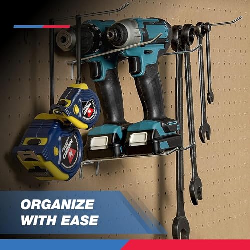 Neiko 53100A 4 Inch Heavy Duty Pegboard Hooks Kit, 50 Pack, 1/8" Peg Hooks for 1” Spaced Pegboards, Utility Hooks for Wall Organizing in Home or Garage - size: 4" Pegboard Hooks