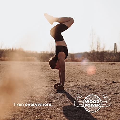 WOODPOWER BalanceBlocks - Handstand Blocks & Yoga Block in One - Bodyweight Training, Gymnastics, Acrobatics, Yoga, Yoga prop and accessory, Lightweight, Good for Travel, Premium European Quality (Pack of 2) - size: Comfort Edition