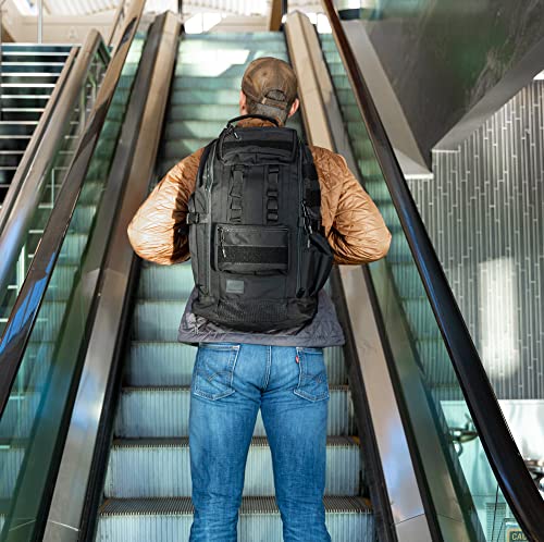 SERIOUS STEEL FITNESS Tactical Backpack and Gym Bag 1000D Nylon Black - color: Black, style: Backpack (Tactical)