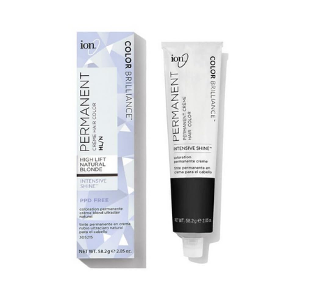 Ion High Lift Natural Blonde Cream Hair Color, Hl-N, Permanent, Paraphenylenediamine Free, 100% Gray Coverage, Vegan And Cruelty