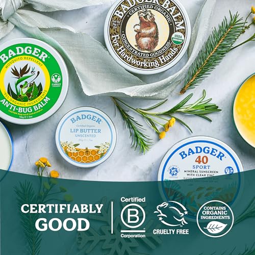 Badger Balm Unscented, 100% Organic Olive Oil & Beeswax, Fragrance Free Hand Cream, Long Lasting Sensitive Skin Moisturizer, 2 oz Tin, 2-Pack - size: 2 Ounce (Pack of 2)