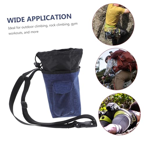 Kisangel Chalk Bag for Rock Climbing - Powder Holder with Waist Belt Lightweight and Portable for Bouldering Gym Workouts and Outdoor Climbing
