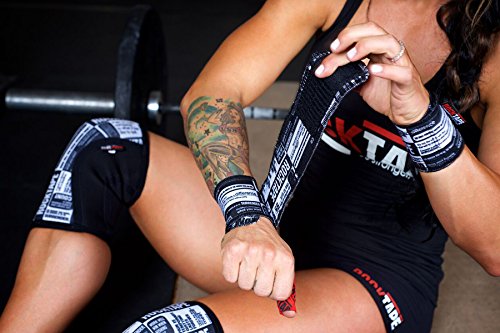 RockTape Wrist Wraps for Weight-Lifting & Exercise, Competition Grade, Designed by Jason Khalipha - color: Black
