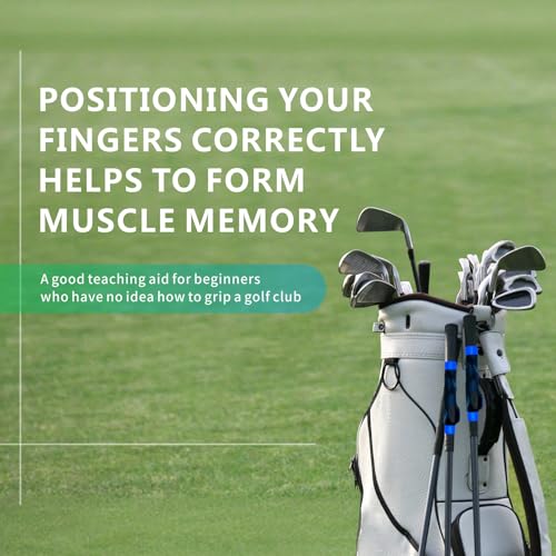 Golf Grip Trainer, Golf Training Aid for Correct Hand Position | Improve Grip Strength and Swing Technique for Better Performance, Portable Golf Club Grip Trainer for Beginners Practice