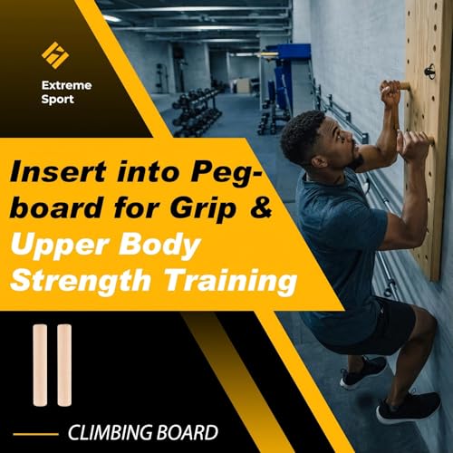 Qunclay Climbing Hard Wood Pegs for Peg Boards, 6.5" in Length Oak Peg Board Climbing Holds for Body Building, Grip/core Strength and Endurance Training