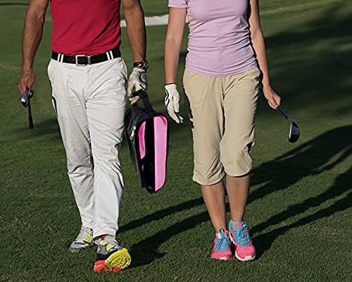 Golf Shoe Bag, Golf Shoes Bags Men/Women Outdoor Zippered Carrier Bags with Ventilation Sport Shoes Bag Travel Shoe Bags (Light Pink) - color: Light Pink