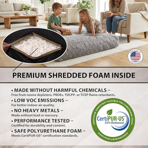 Matini Home 60" X 60" - High-Density Foam Crash Pad with Cover Foam Blocks, Professional Gymnastics Equipment for Impact Support, Jumping and Lounging - Grey Pattern - color: Grey Pattern 60" X 60"