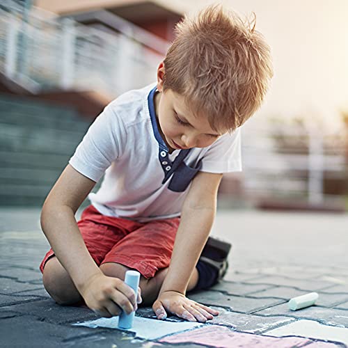 feela Sidewalk Chalk, 18 Colors 72 Pack Sidewalk Chalk Bulk Set, Jumbo Outdoor Chalk For Family, Paint on Sidewalk School Chalkboard Blackboard Street Playground - color: 72 pack